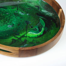 Load image into Gallery viewer, Green Machine - Acrylic and Resin Art Wooden Tray