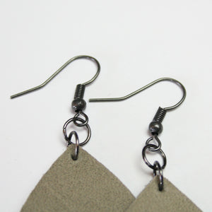 Leather Earrings - Wide Teardrop