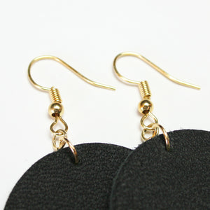 Leather Earrings - Wide Teardrop