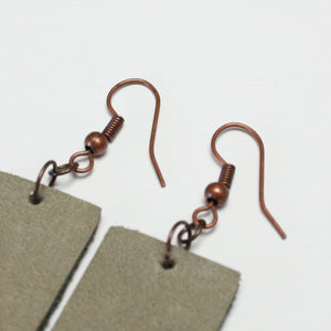 Leather Earrings - Wide Teardrop