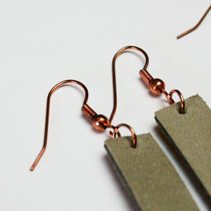 Leather Earrings - Wide Teardrop