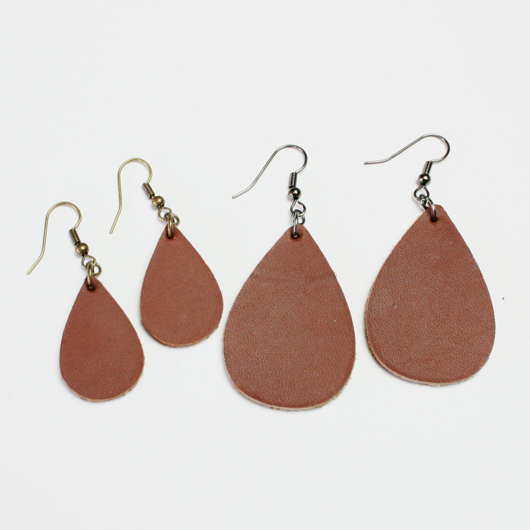 Leather Earrings - Teardrop