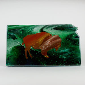 Buffalo - Kansas Acrylic and Resin Art