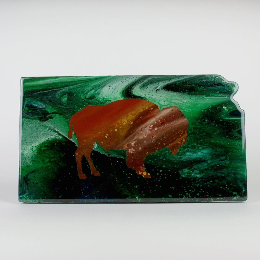 Buffalo - Kansas Acrylic and Resin Art