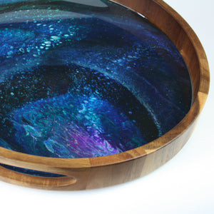 Galaxy - Acrylic and Resin Art Wooden Tray