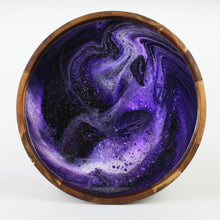 Load image into Gallery viewer, Purple Wave - Acrylic and Resin Art Wooden Tray
