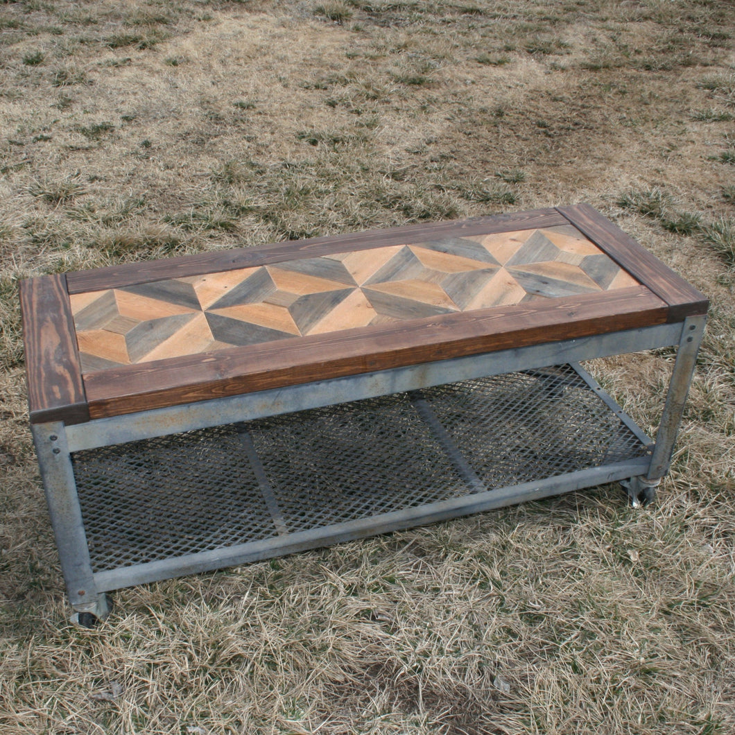 Quilted Wheeled Coffee Table